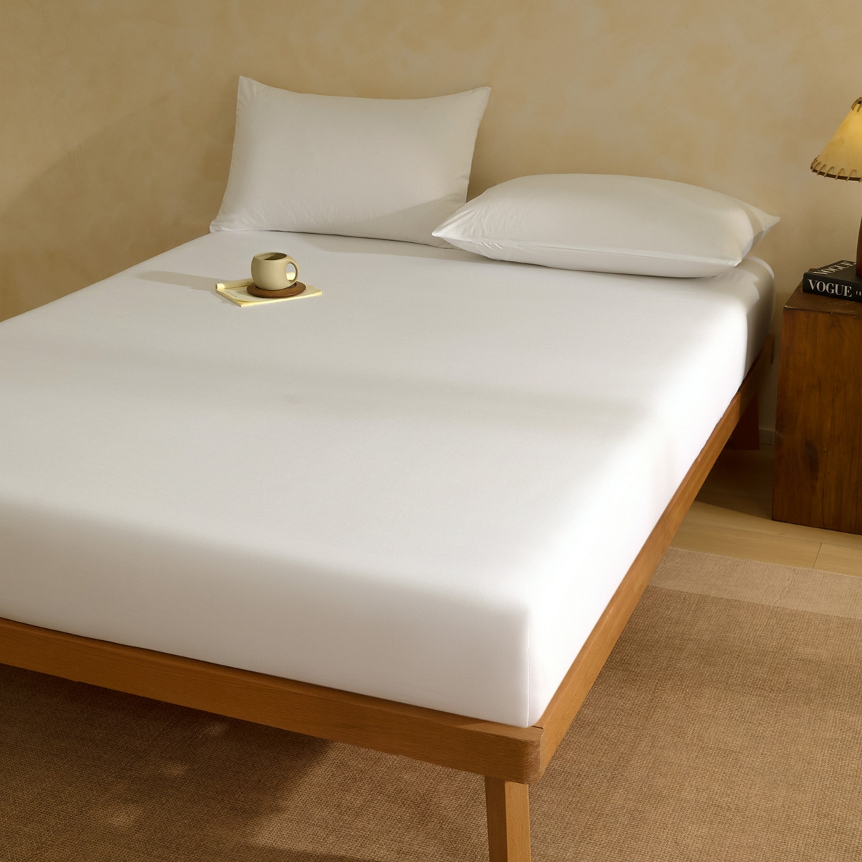 91家纺网 家纺一手货源 找家纺 （总）梵克保罗 2026新品竹纤维床笠凉感纹理感  30%竹纤维 70%超细纤维