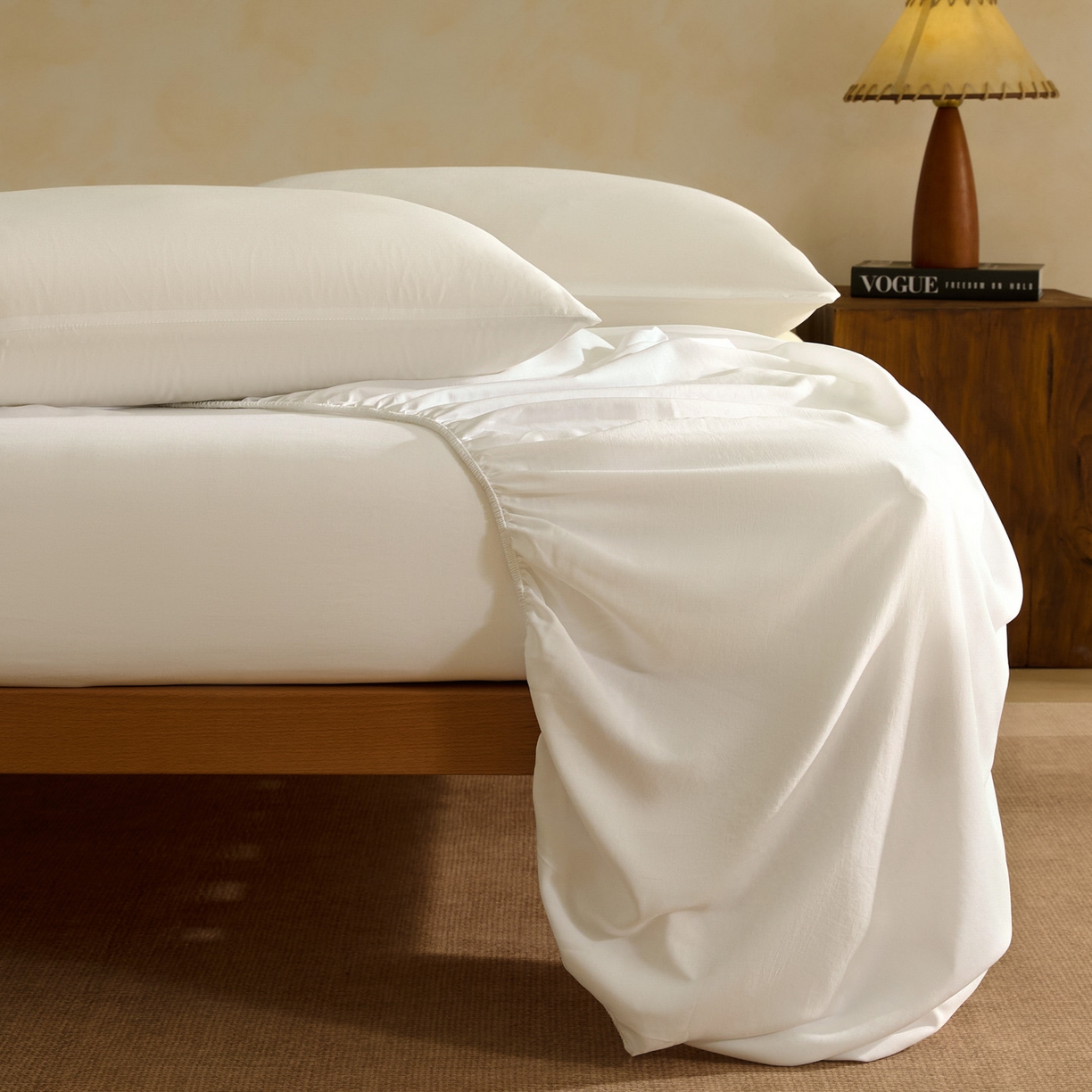 91家纺网 家纺一手货源 找家纺 （总）梵克保罗 2026新品竹纤维床笠凉感纹理感  30%竹纤维 70%超细纤维