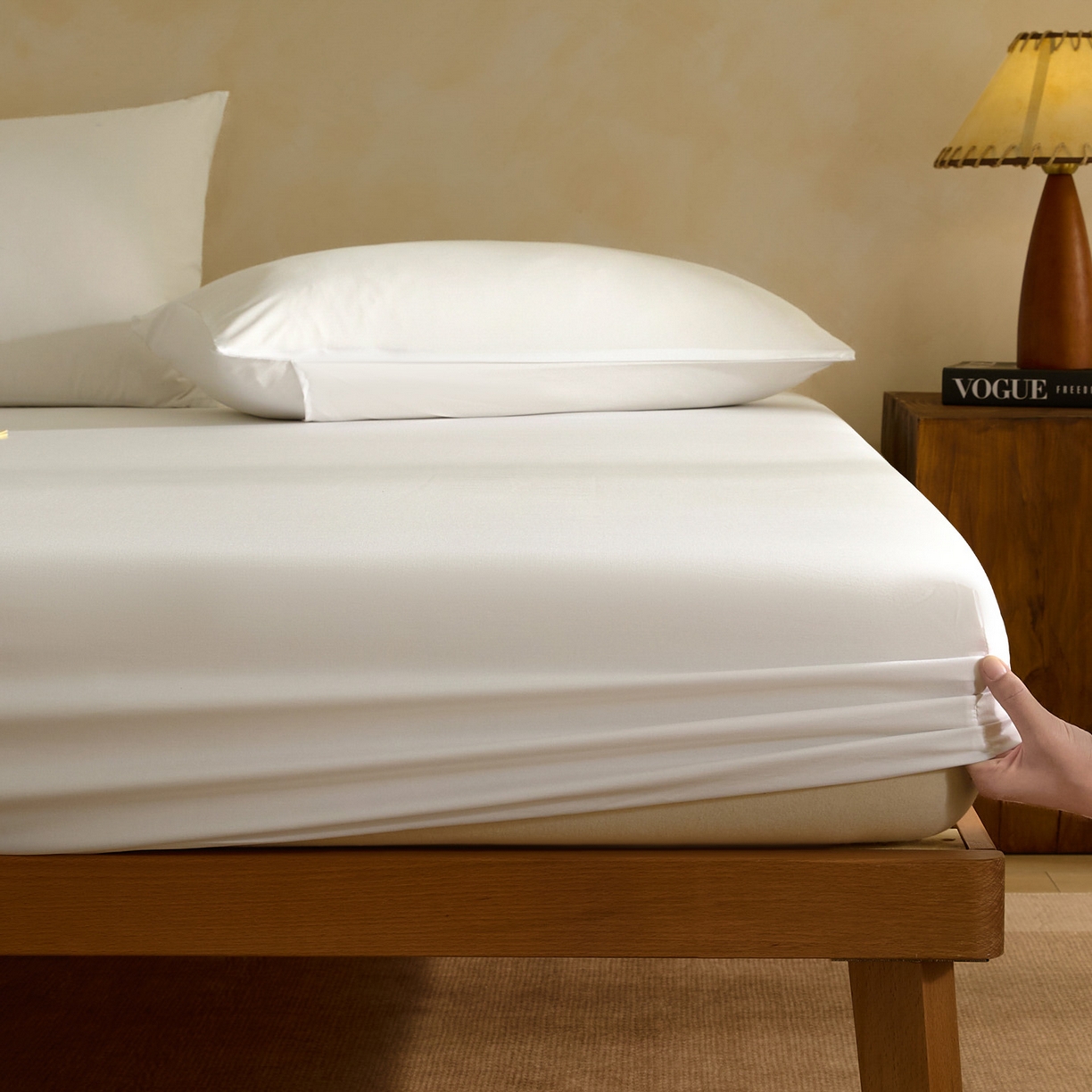 91家纺网 家纺一手货源 找家纺 （总）梵克保罗 2026新品竹纤维床笠凉感纹理感  30%竹纤维 70%超细纤维