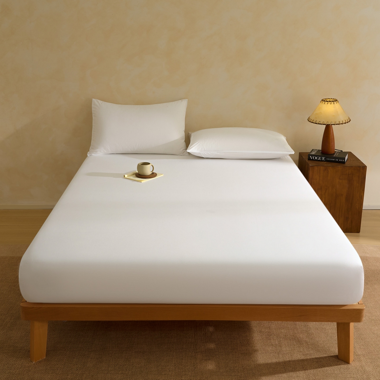 91家纺网 家纺一手货源 找家纺 （总）梵克保罗 2026新品竹纤维床笠凉感纹理感  30%竹纤维 70%超细纤维