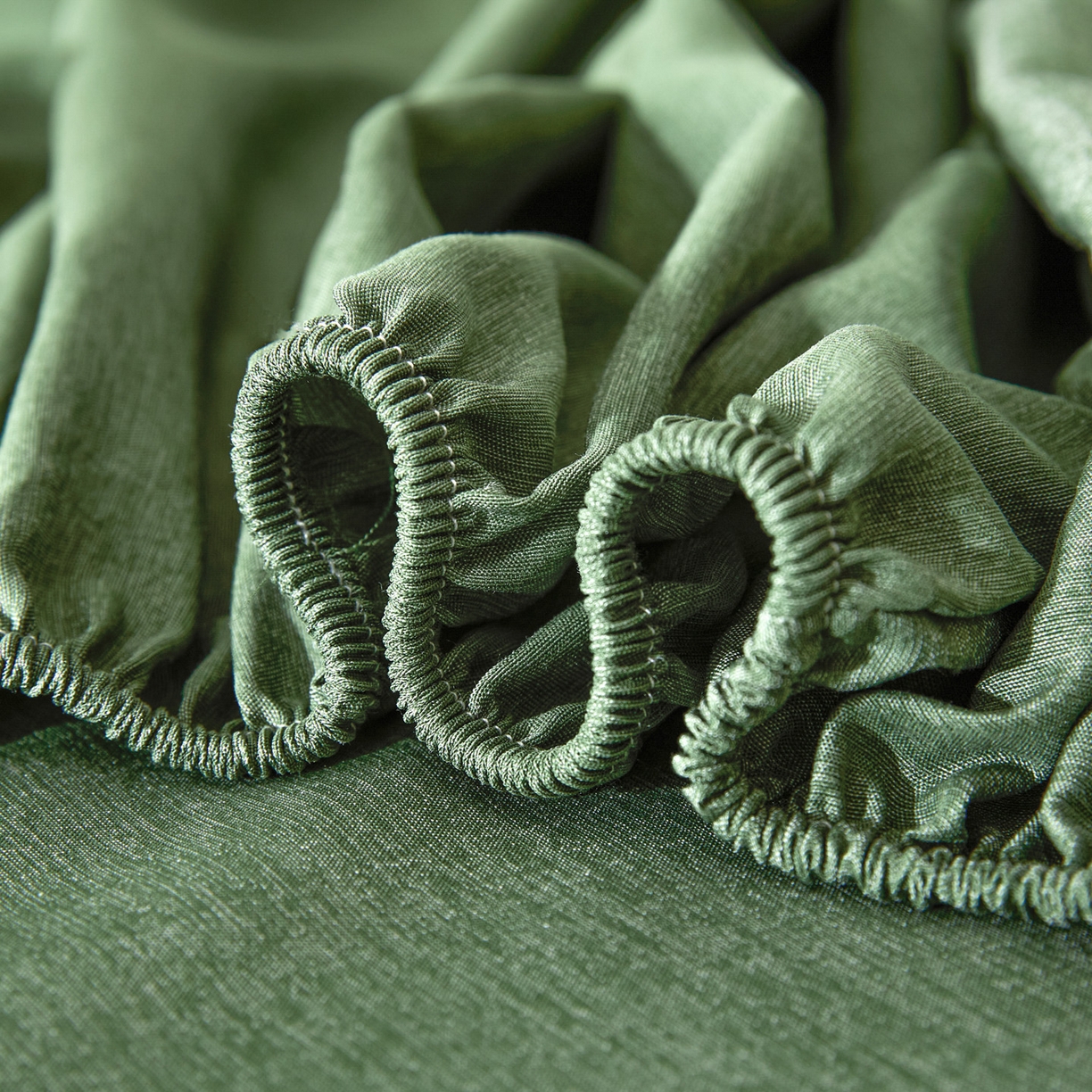 91家纺网 家纺一手货源 找家纺 梵克保罗 2026新品竹纤维床笠凉感纹理感  30%竹纤维 70%超细纤维 竹纤维-绿色