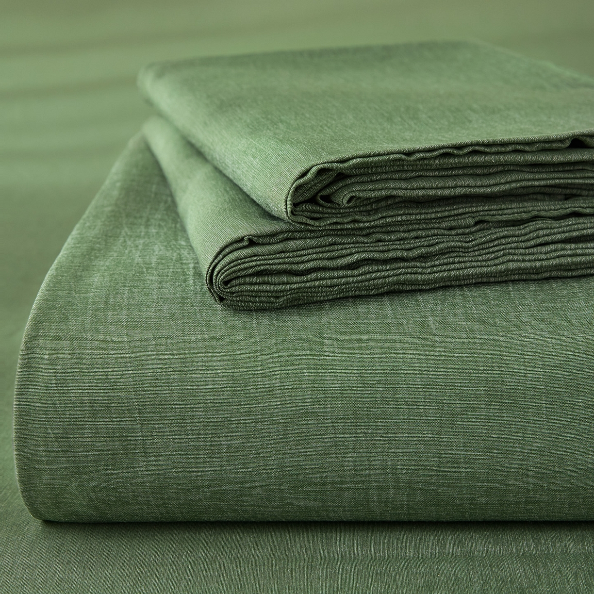 91家纺网 家纺一手货源 找家纺 梵克保罗 2026新品竹纤维床笠凉感纹理感  30%竹纤维 70%超细纤维 竹纤维-绿色