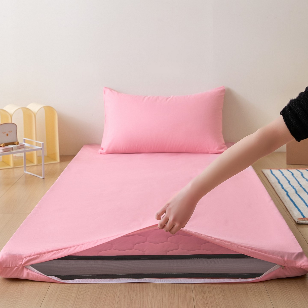 91家纺网 家纺一手货源 找家纺 （总）梵克保罗 2026新款亲肤舒适简约款学生床床垫套