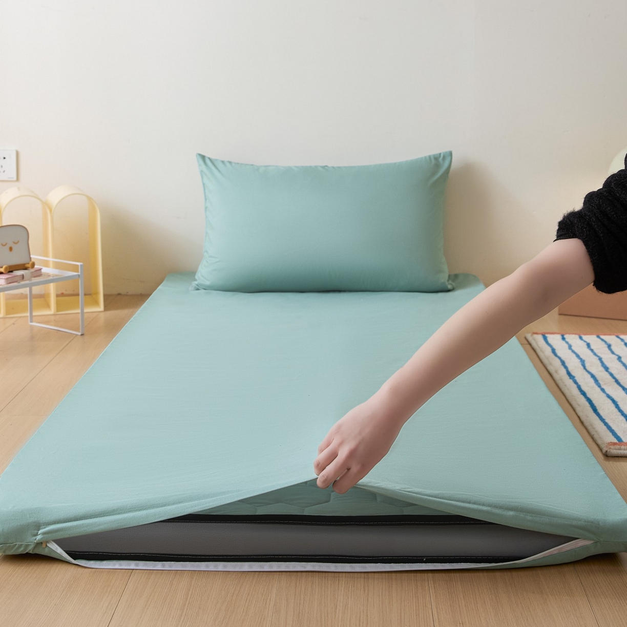 91家纺网 家纺一手货源 找家纺 （总）梵克保罗 2026新款亲肤舒适简约款学生床床垫套