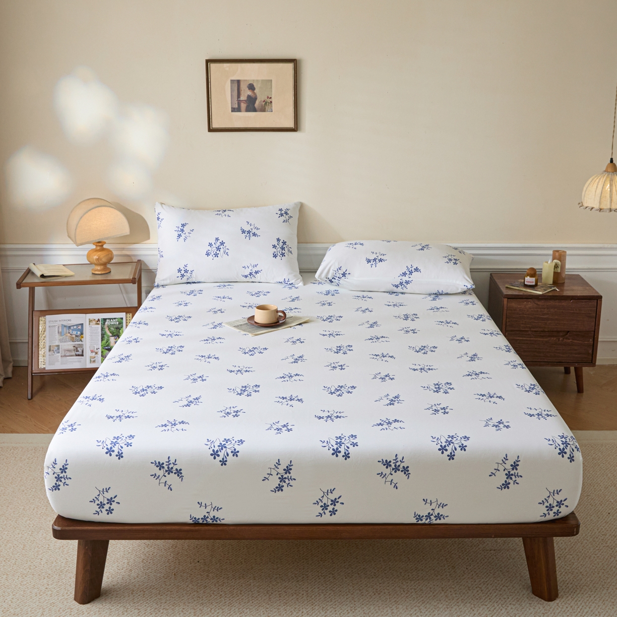 91家纺网 家纺一手货源 找家纺 （总）梵克保罗 2026新款全棉专版花型青花瓷系列单品床笠