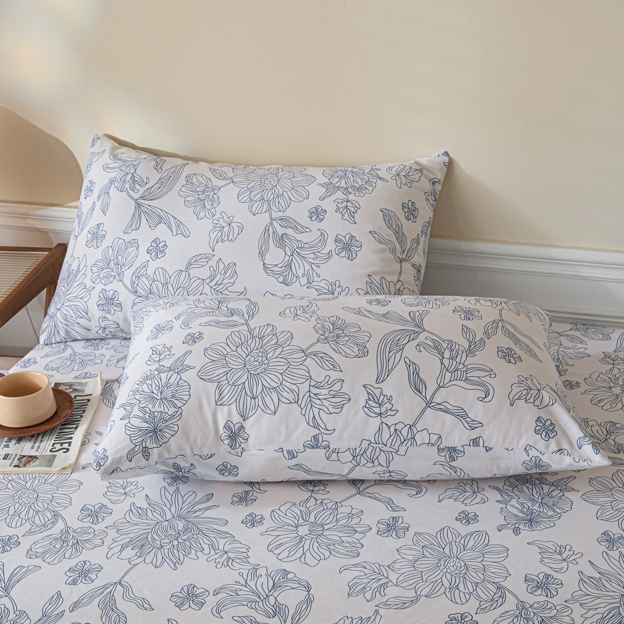 91家纺网 家纺一手货源 找家纺 （总）梵克保罗 2026新款全棉专版花型青花瓷系列单品床笠