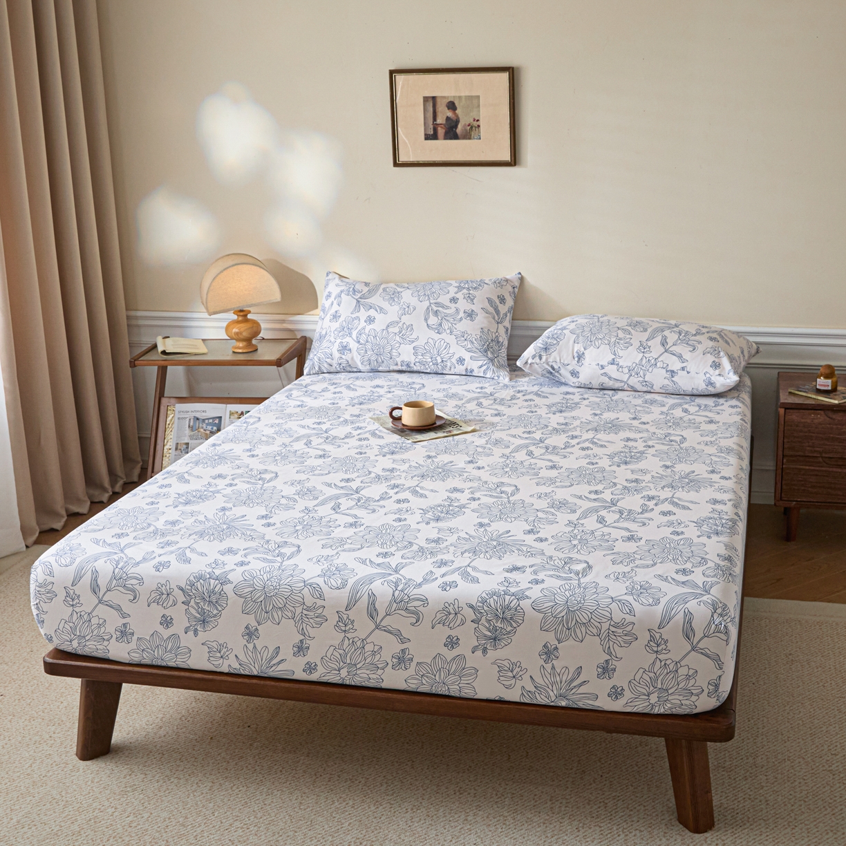 91家纺网 家纺一手货源 找家纺 （总）梵克保罗 2026新款全棉专版花型青花瓷系列单品床笠