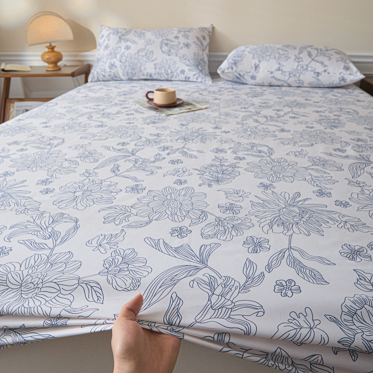 91家纺网 家纺一手货源 找家纺 （总）梵克保罗 2026新款全棉专版花型青花瓷系列单品床笠