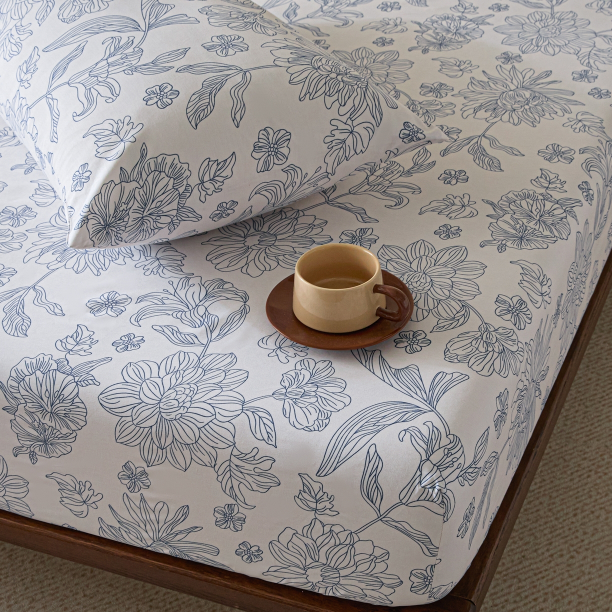 91家纺网 家纺一手货源 找家纺 （总）梵克保罗 2026新款全棉专版花型青花瓷系列单品床笠