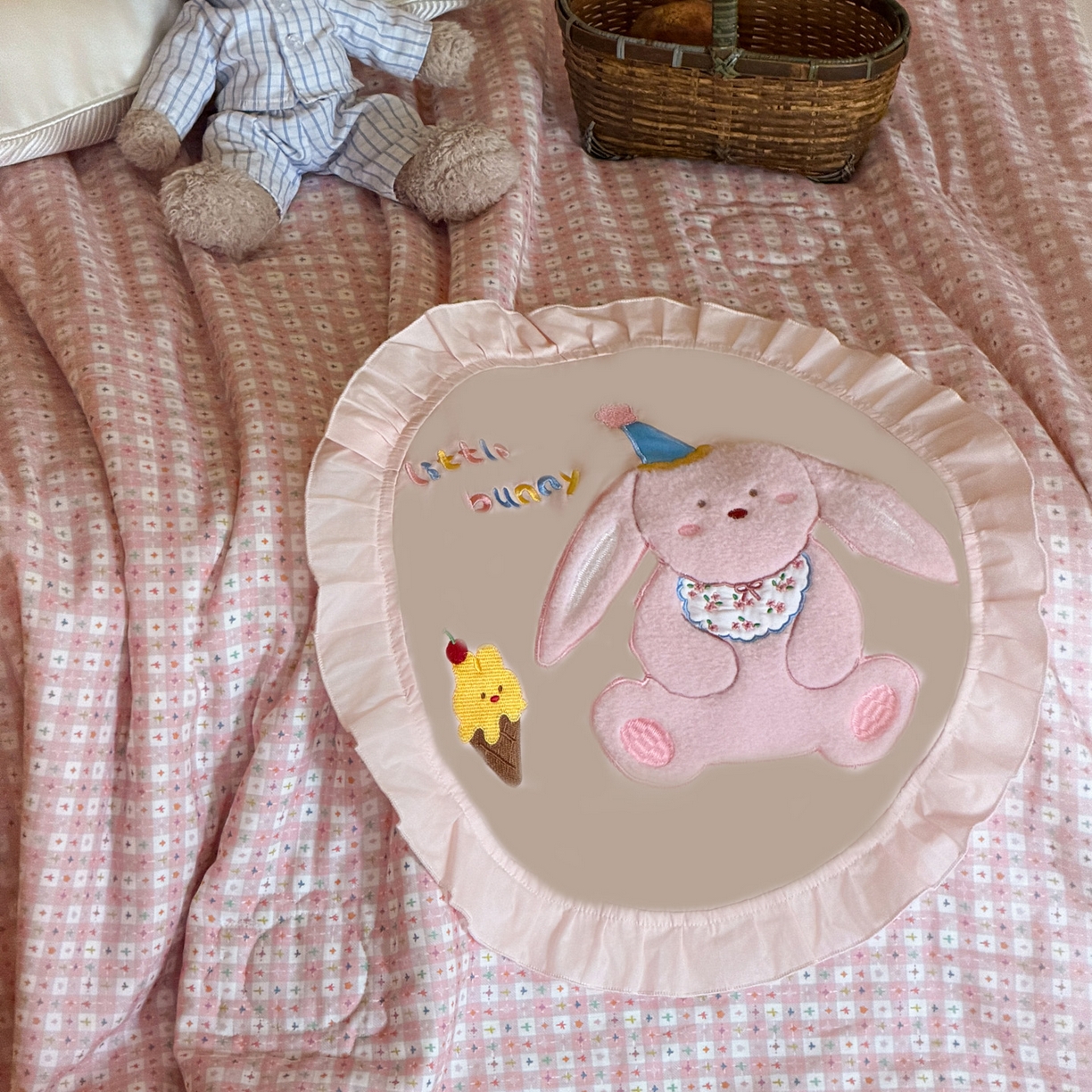 91家纺网 家纺一手货源 找家纺 （总）喜多兔儿童家纺 2026新款A类全棉双层纱贴布绣夏被夏凉被空调被