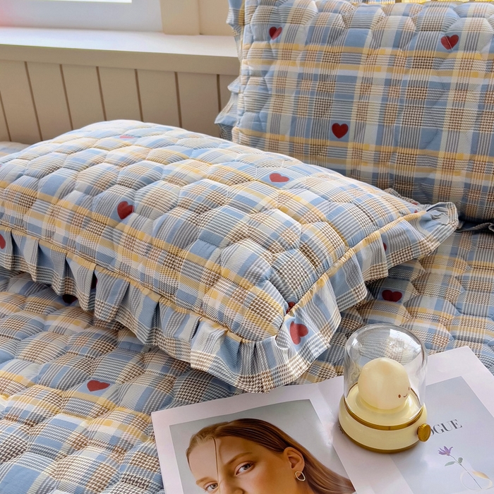 91家纺网 家纺一手货源 找家纺 情煊家纺 2026新款全棉纯棉夹棉床裙单件床裙单品 律动