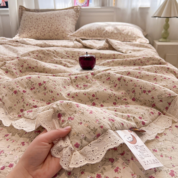 91家纺网 家纺一手货源 找家纺 （总）元熙 2026新款小棉边夏被床盖四件套