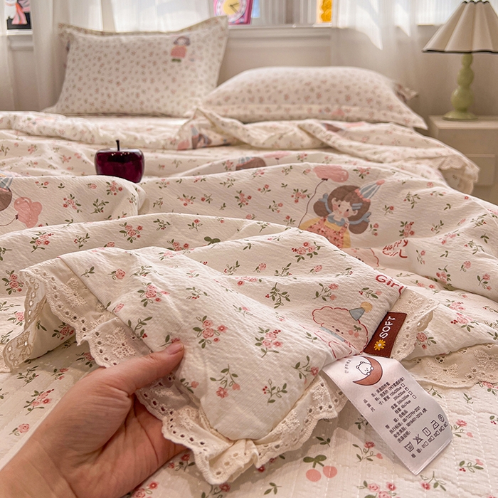 91家纺网 家纺一手货源 找家纺 （总）元熙 2026新款小棉边夏被床盖四件套