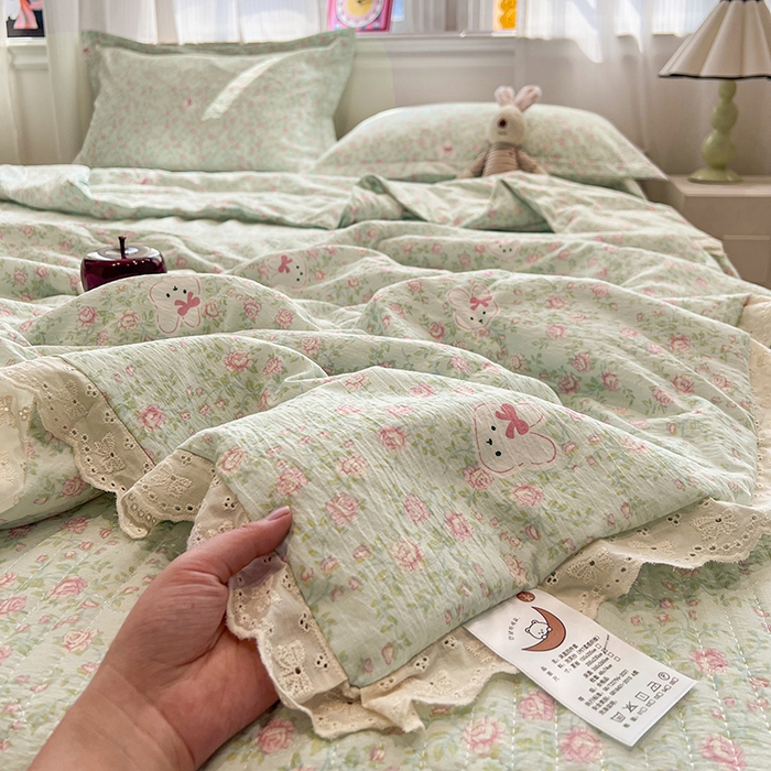 91家纺网 家纺一手货源 找家纺 （总）元熙 2026新款小棉边夏被床盖四件套