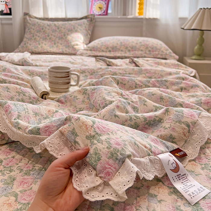 91家纺网 家纺一手货源 找家纺 （总）元熙 2026新款小棉边夏被床盖四件套