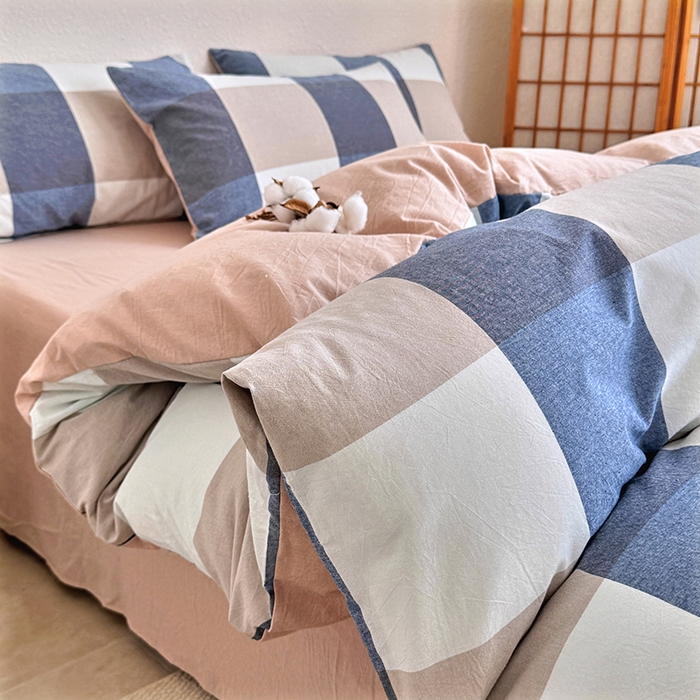 91家纺网 家纺一手货源 找家纺 （总）家贝爱 2026新款全棉纯棉水洗色织被套单件被套单品单被套