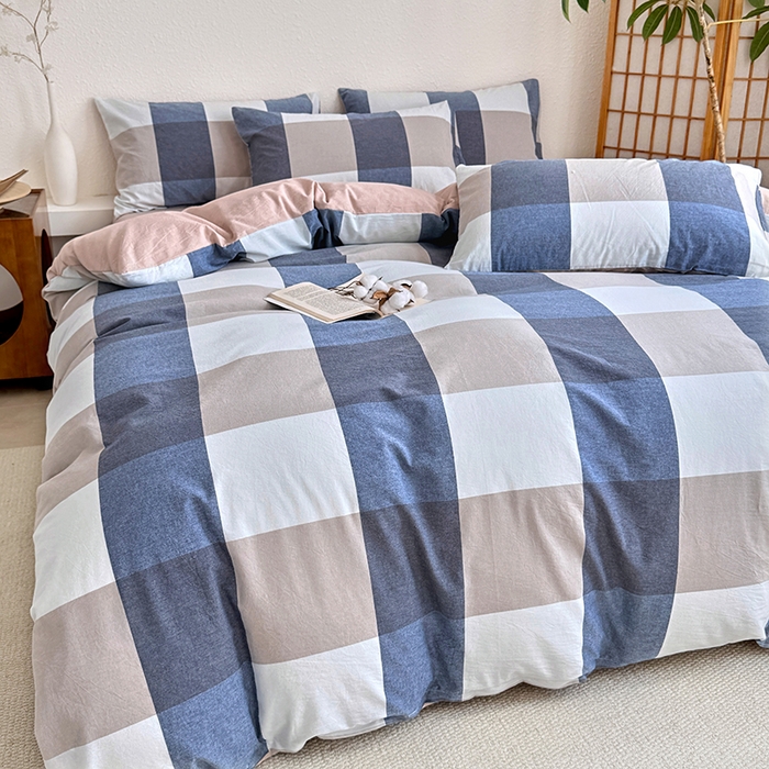 91家纺网 家纺一手货源 找家纺 （总）家贝爱 2026新款全棉纯棉水洗色织被套单件被套单品单被套