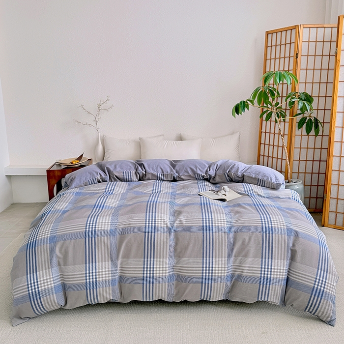 91家纺网 家纺一手货源 找家纺 （总）家贝爱 2026新款全棉纯棉水洗色织被套单件被套单品单被套