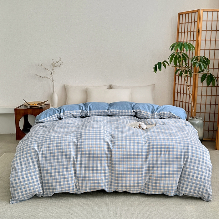 91家纺网 家纺一手货源 找家纺 （总）家贝爱 2026新款全棉纯棉水洗色织被套单件被套单品单被套