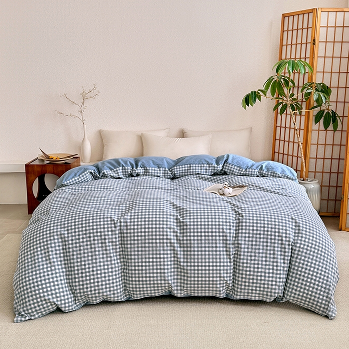 91家纺网 家纺一手货源 找家纺 （总）家贝爱 2026新款全棉纯棉水洗色织被套单件被套单品单被套