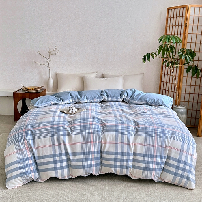 91家纺网 家纺一手货源 找家纺 （总）家贝爱 2026新款全棉纯棉水洗色织被套单件被套单品单被套