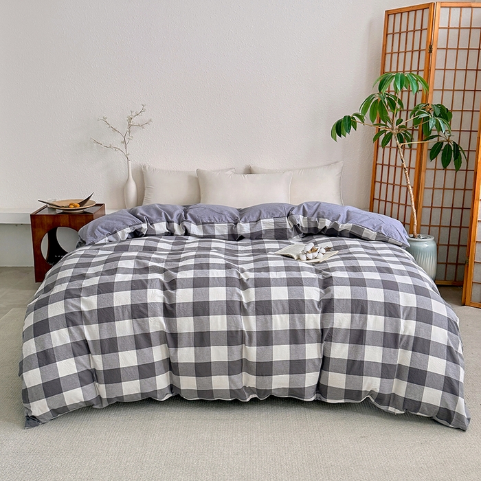 91家纺网 家纺一手货源 找家纺 （总）家贝爱 2026新款全棉纯棉水洗色织被套单件被套单品单被套