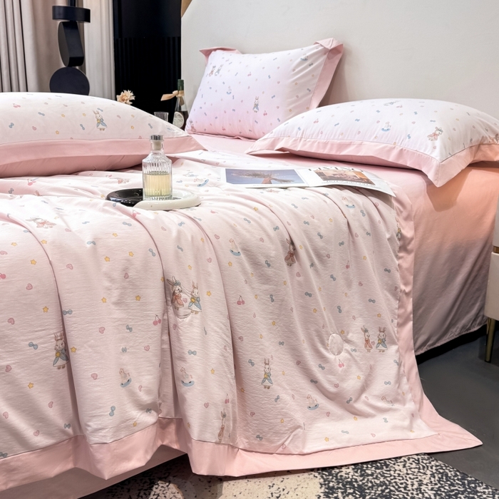 91家纺网 家纺一手货源 找家纺 （总）新款凉感天丝棉夏被夏凉被空调被夏被四件套系列