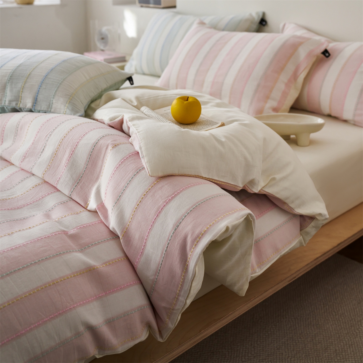 91家纺网 家纺一手货源 找家纺 （总）安莱生活 2024爆款棉麻麻纱工艺款大提花四件套（控价458）