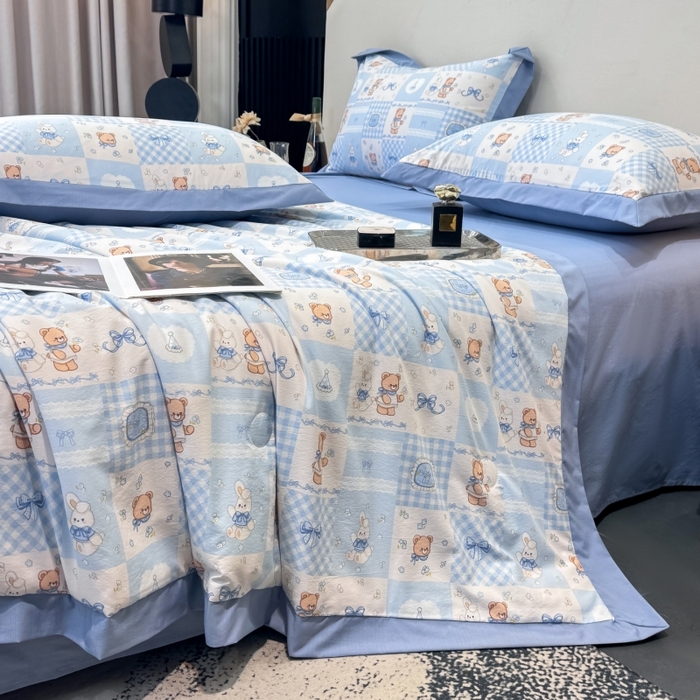 91家纺网 家纺一手货源 找家纺 （总）新款凉感天丝棉夏被夏凉被空调被夏被四件套系列