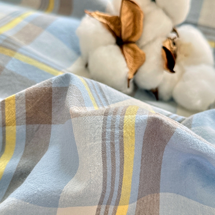 91家纺网 家纺一手货源 找家纺 家贝爱 2026新款全棉纯棉水洗色织被套单件被套单品单被套 简夕格