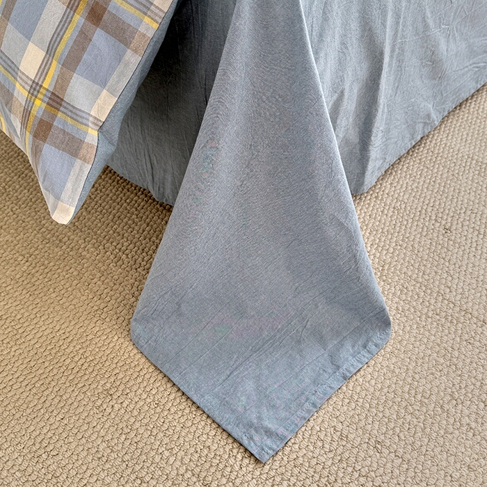 91家纺网 家纺一手货源 找家纺 家贝爱 2026新款全棉纯棉水洗色织被套单件被套单品单被套 简夕格