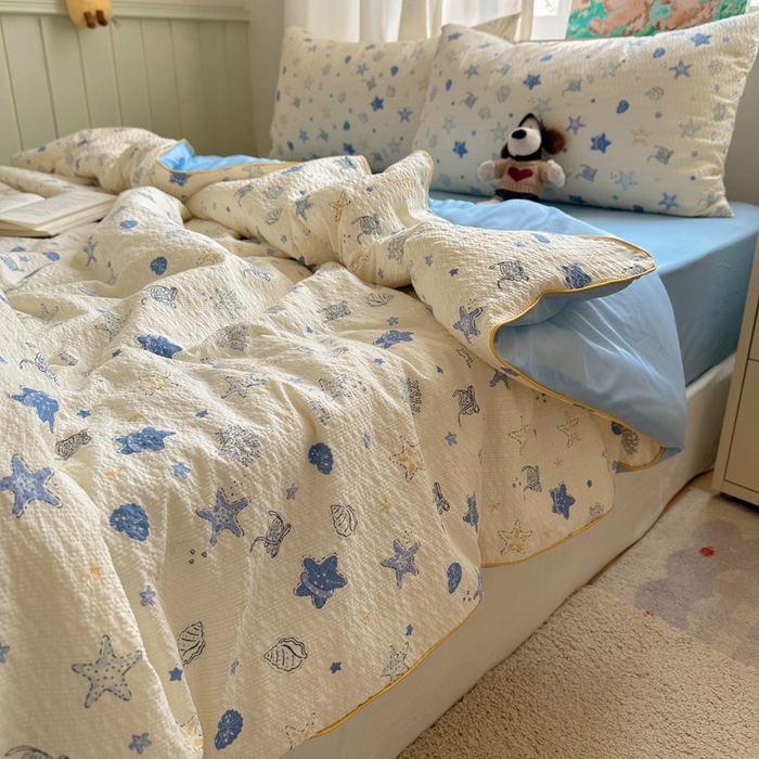 91家纺网 家纺一手货源 找家纺 几禾 2026新款泡芙纱单夏被夏凉被空调被-凉糖系列（凉而不冰的触感，清凉与柔软兼得） 凉糖-贝壳星