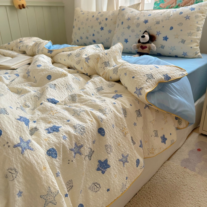 91家纺网 家纺一手货源 找家纺 几禾 2026新款泡芙纱单夏被夏凉被空调被-凉糖系列（凉而不冰的触感，清凉与柔软兼得） 凉糖-贝壳星