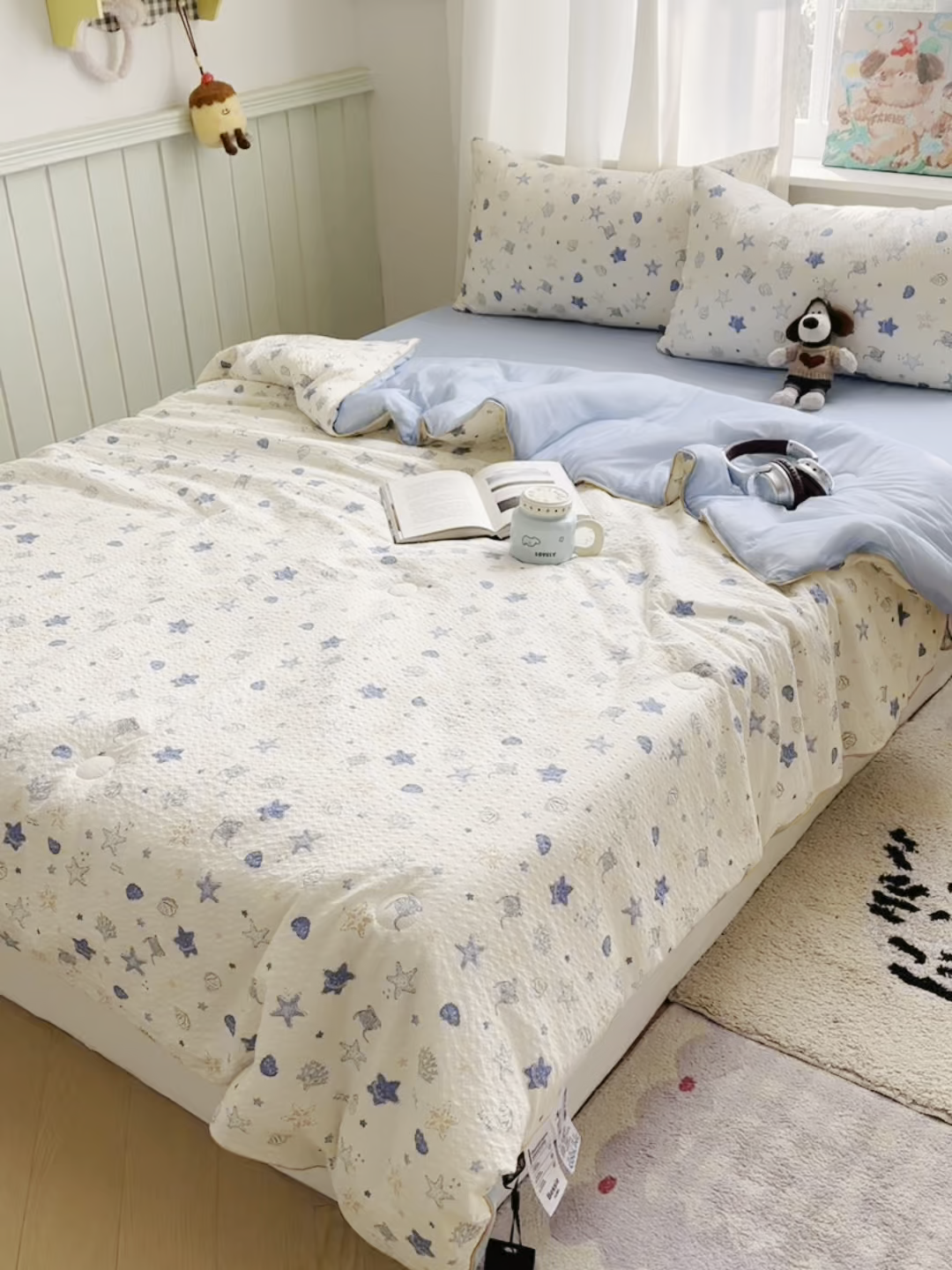 91家纺网 家纺一手货源 找家纺 几禾 2026新款泡芙纱单夏被夏凉被空调被-凉糖系列（凉而不冰的触感，清凉与柔软兼得） 凉糖-贝壳星