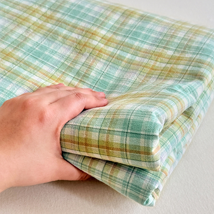 91家纺网 家纺一手货源 找家纺 家贝爱 2026新款全棉纯棉水洗色织被套单件被套单品单被套 马卡绿格