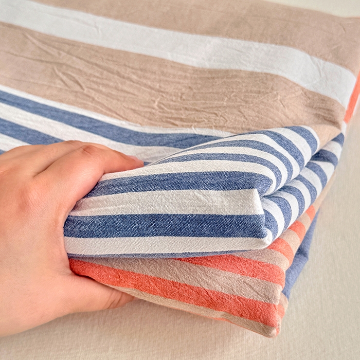 91家纺网 家纺一手货源 找家纺 家贝爱 2026新款全棉纯棉水洗色织被套单件被套单品单被套 时尚桔