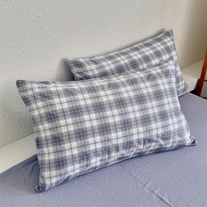 91家纺网 家纺一手货源 找家纺 家贝爱 2026新款全棉纯棉水洗色织被套单件被套单品单被套 雾莲格