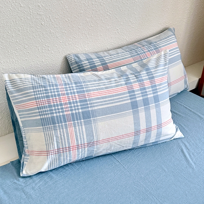 91家纺网 家纺一手货源 找家纺 家贝爱 2026新款全棉纯棉水洗色织被套单件被套单品单被套 雅尚蓝