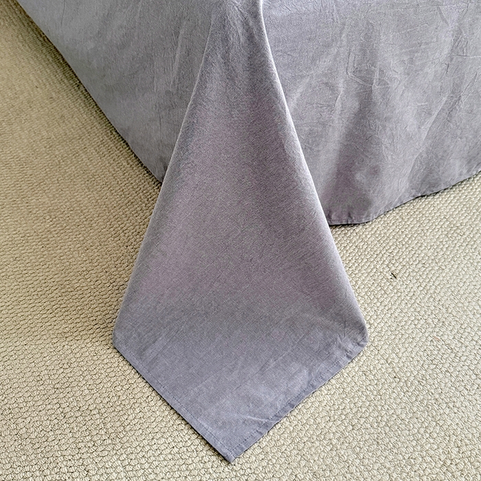 91家纺网 家纺一手货源 找家纺 家贝爱 2026新款全棉纯棉水洗色织被套单件被套单品单被套 中灰格