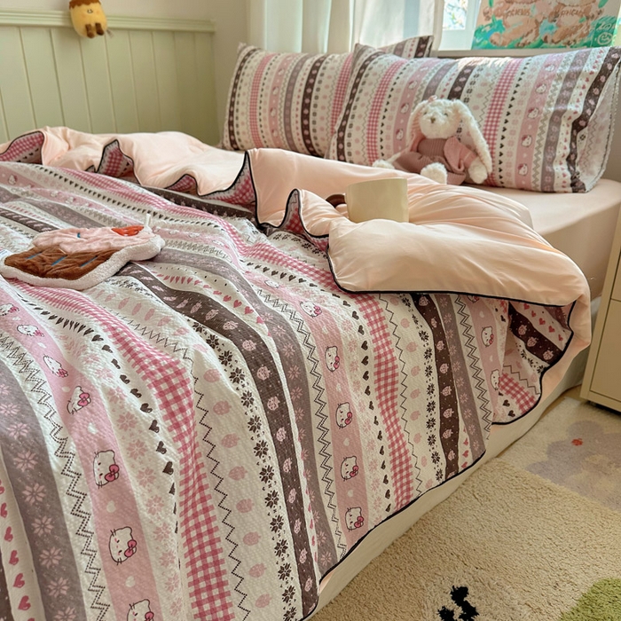 91家纺网 家纺一手货源 找家纺 几禾 2026新款泡芙纱单夏被夏凉被空调被-凉糖系列（凉而不冰的触感，清凉与柔软兼得） 凉糖-猫咪集 粉