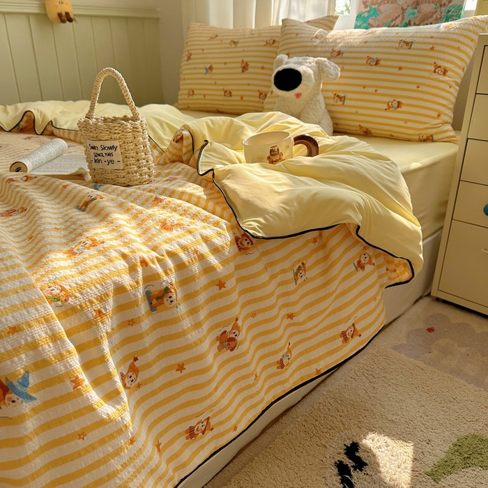 91家纺网 家纺一手货源 找家纺 几禾 2026新款泡芙纱单夏被夏凉被空调被-凉糖系列（凉而不冰的触感，清凉与柔软兼得） 凉糖-魔法星星