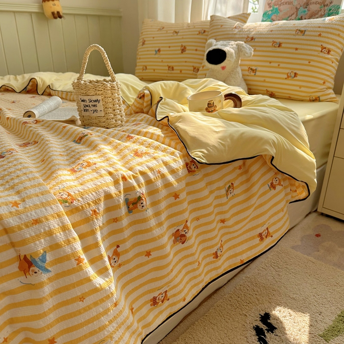 91家纺网 家纺一手货源 找家纺 几禾 2026新款泡芙纱单夏被夏凉被空调被-凉糖系列（凉而不冰的触感，清凉与柔软兼得） 凉糖-魔法星星