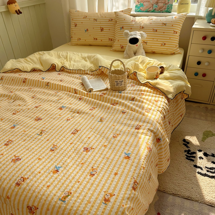 91家纺网 家纺一手货源 找家纺 几禾 2026新款泡芙纱单夏被夏凉被空调被-凉糖系列（凉而不冰的触感，清凉与柔软兼得） 凉糖-魔法星星