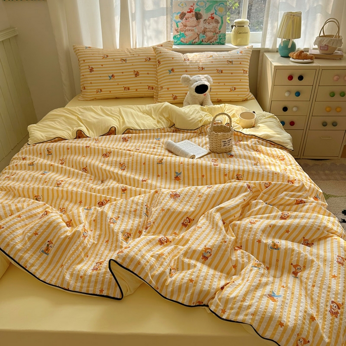 91家纺网 家纺一手货源 找家纺 几禾 2026新款泡芙纱单夏被夏凉被空调被-凉糖系列（凉而不冰的触感，清凉与柔软兼得） 凉糖-魔法星星