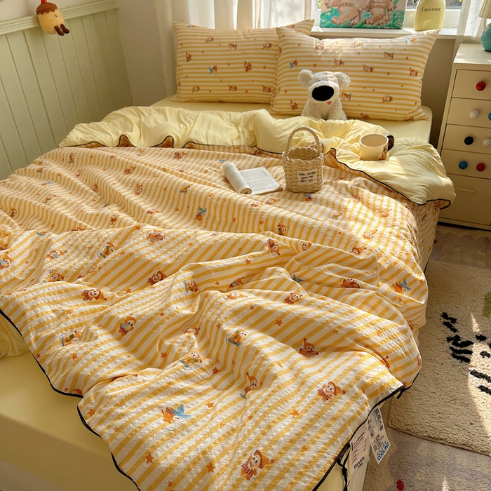 91家纺网 家纺一手货源 找家纺 几禾 2026新款泡芙纱单夏被夏凉被空调被-凉糖系列（凉而不冰的触感，清凉与柔软兼得） 凉糖-魔法星星