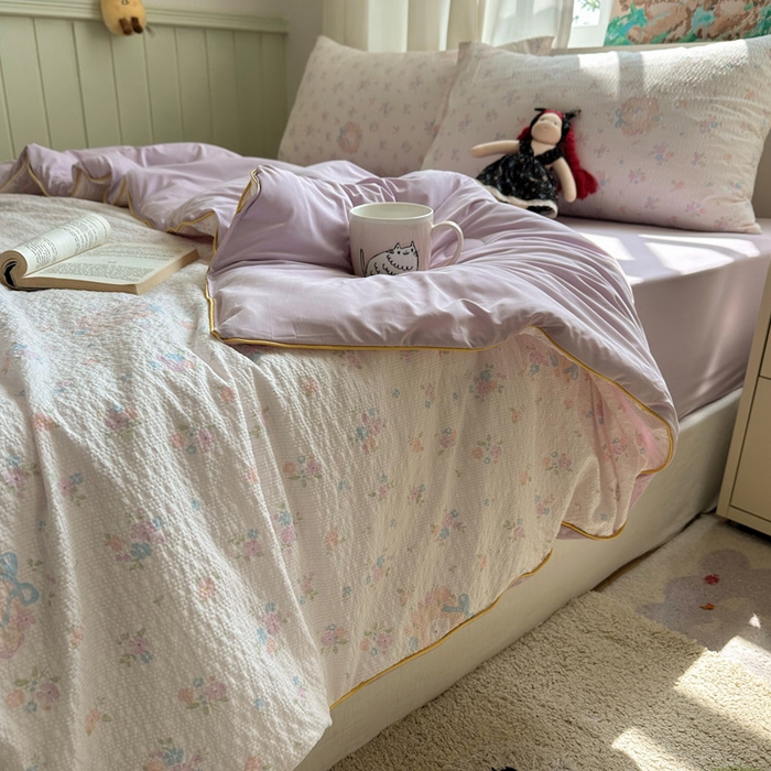 91家纺网 家纺一手货源 找家纺 几禾 2026新款泡芙纱单夏被夏凉被空调被-凉糖系列（凉而不冰的触感，清凉与柔软兼得） 凉糖-碎花藏甜