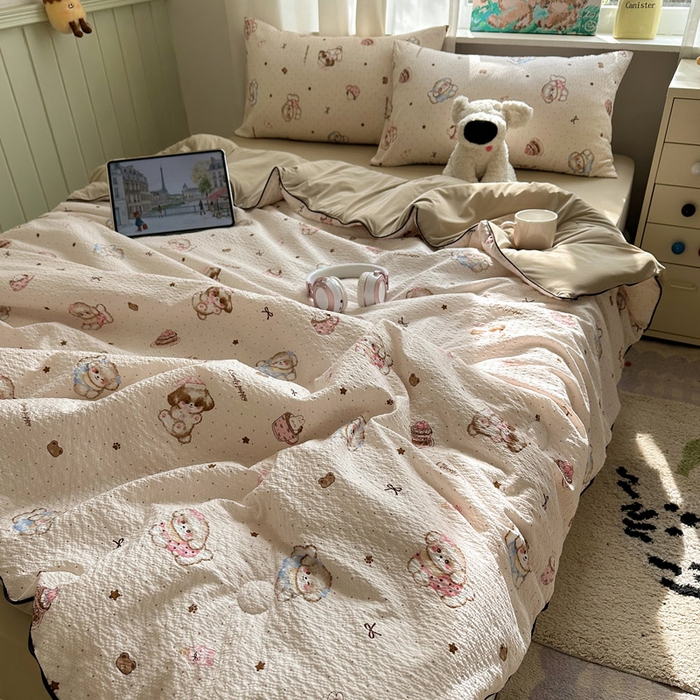 91家纺网 家纺一手货源 找家纺 几禾 2026新款泡芙纱单夏被夏凉被空调被-凉糖系列（凉而不冰的触感，清凉与柔软兼得） 凉糖-甜品萌宠