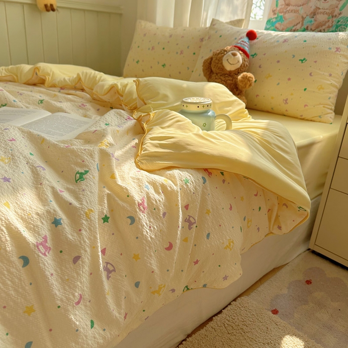 91家纺网 家纺一手货源 找家纺 几禾 2026新款泡芙纱单夏被夏凉被空调被-凉糖系列（凉而不冰的触感，清凉与柔软兼得） 凉糖-摇摇木马