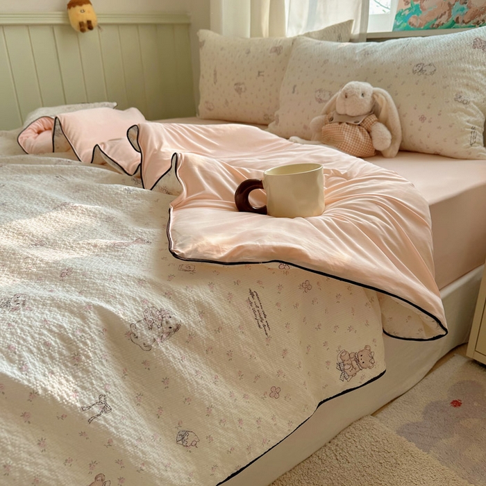 91家纺网 家纺一手货源 找家纺 几禾 2026新款泡芙纱单夏被夏凉被空调被-凉糖系列（凉而不冰的触感，清凉与柔软兼得） 凉糖-悦悦小兔