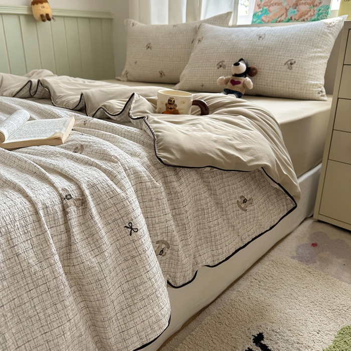 91家纺网 家纺一手货源 找家纺 几禾 2026新款泡芙纱单夏被夏凉被空调被-凉糖系列（凉而不冰的触感，清凉与柔软兼得） 凉糖-织纹木马迹